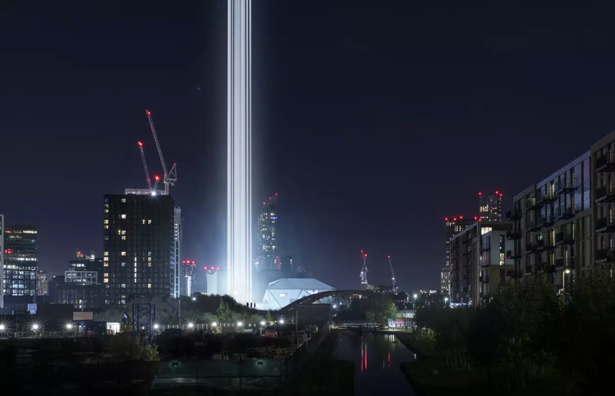 First Breath Light beams illuminate Manchester skyline in new Factory