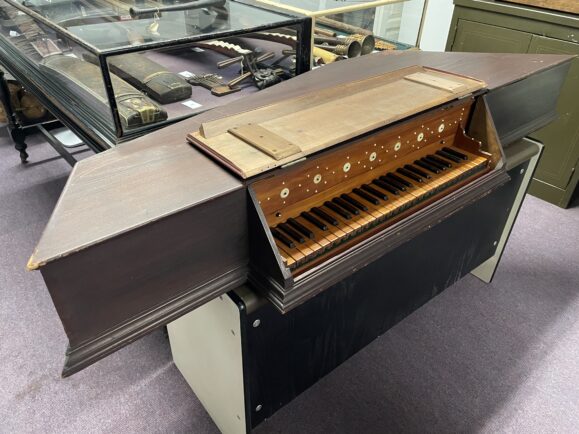 A Virginal - the great grandfather of the piano dating back over 400 years in Manchester's RNCM's Collection of Historic Musical Instruments
