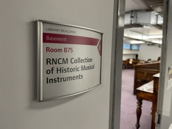 Entrance to the Royal Northern College of Music (RNCM) in Manchester's Collection of Historic Musical Instruments