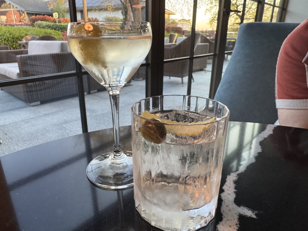 Carden Park Piano Bar White Negroni and -5oC Martini