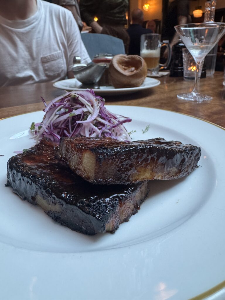 Old Spot Pork Ribs as part of Hawksmoor Manchester's 20th Anniversary Menu